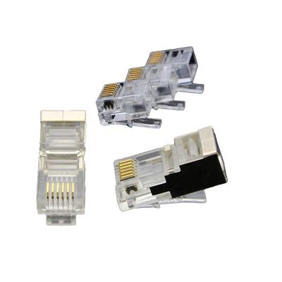 Beli Konektor RJ45 Siap Pro-Grade 10Gbps dengan Bandwidth 600 MHz dan Pelindung Tiga Lapis online manufacture