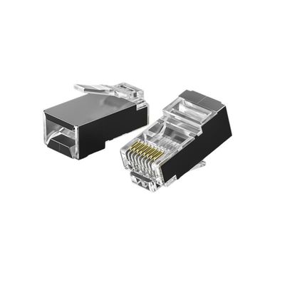 Beli Konektor RJ45 Berkinerja Tinggi dengan Kontak Emas 50U, Fluke Pass, dan Desain Bebas Tangle Transparan online manufacture