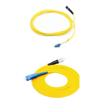 Beli 0.9mm Langsing hingga 3.0mm Karat Single Mode Fiber Optic Patch Cord dengan SC LC FC ST Connector untuk Data Center dan Outdoor Use online manufacture