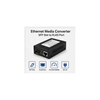 Beli Konverter Media Gigabit SFP dengan Jarak Transmisi 20km untuk Serat Mode Tunggal dan Negosiasi Otomatis 10/100/1000Mbps online manufacture