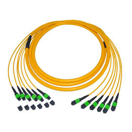 Beli Single Mode 9/125 Kabel Serat Optik Patch Kabel 12 Batang Serat MTP / MPO Pvc online manufacture