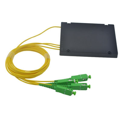 Beli Pemisah Serat Optik Kotak ABS dengan Konektor SC untuk Jaringan FTTH Tipe PLC 1x4 online manufacture
