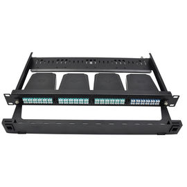 Beli 1U rack mount FHD panel serat optik patch, menampung hingga 4x kaset MTP-8 online manufacture