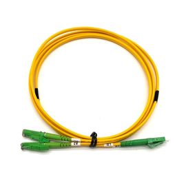 Beli Outjacket kuning E2000 Patch Cord Fiber Optik APC Logam Tutup Konektor SM DX PVC Indoor online manufacture