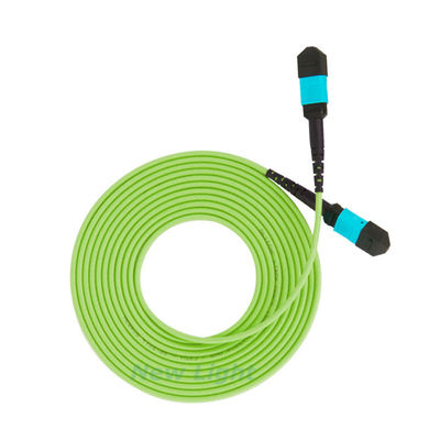 Beli Green 32 Core MPO Fiber Optic Patch Cord dengan 400G Transmission Low Insertion Loss dan OM5 50/125 untuk Data Center Densitas Tinggi online manufacture