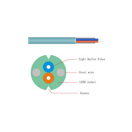 Beli G652A2 FTTH Fiber Optic Drop Cable Penggunaan Udara Dengan LSZH / PVC / PE Jacket online manufacture
