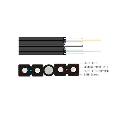 Beli Kabel Drop FTTH yang Dapat Menopang Diri Sendiri dengan Jaket LSZH dan Serat Mode Tunggal G652A1 untuk Aplikasi Udara online manufacture