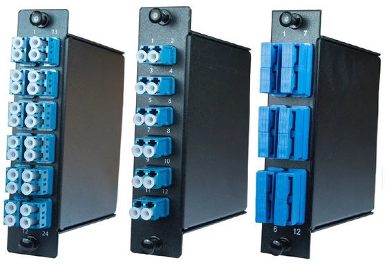 Beli Single Mode MPO Cassette Module dengan 12 Core Male MPO Connector dan Aluminium Cassette untuk LC Duplex SC Sinplex Connector online manufacture