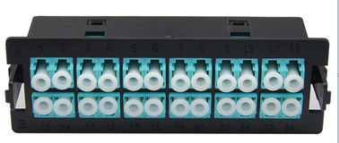 Beli Hitam LC Masukkan Duplex Fiber Optic Patch Panel 24 Port Untuk Kotak Distribusi 1U online manufacture