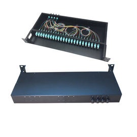 Beli 1U 19 Inch Panel Pemutusan Serat Optik 48 Inti Pemasangan Rack MPO / MTP Untuk FTTH online manufacture