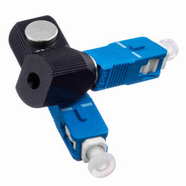 Beli Blue Round SC Bare Network Adaptor Serat Optik Single Mode UPC Polishing online manufacture