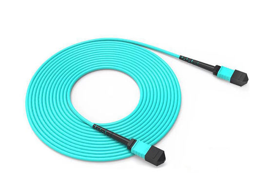 Beli Kabel MPO MTP OM3 OM4 Patch Cord dengan Konektor Pria atau Wanita dan 8 12 24 Opsi Serat online manufacture