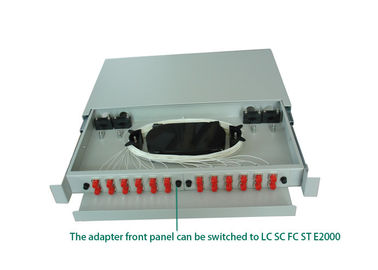 Beli 19 Inch 12 Inti Single Mode Kabel Optik ODF ST / LC Rack Mounted online manufacture