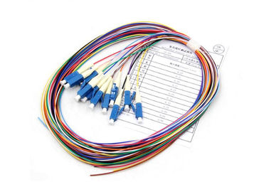 Beli Single Mode Fiber Optik Pigtail 12 Warna Konektor 0.9mm SC / APC online manufacture