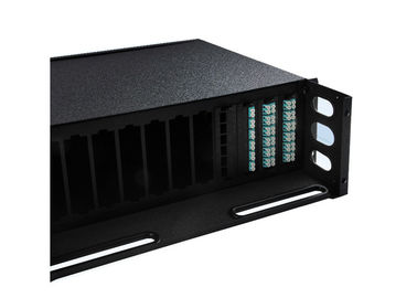 Beli 1U Fiber Optic Patch Panel Rack Pemasangan Kandang Serat Di Dalam Kabel Multimode online manufacture