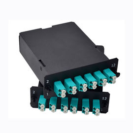 Beli Duplex MPO-24 Sampai 12x LC, Tipe AF, 24 Serat OM3 Multimode FHD MPO Kaset online manufacture