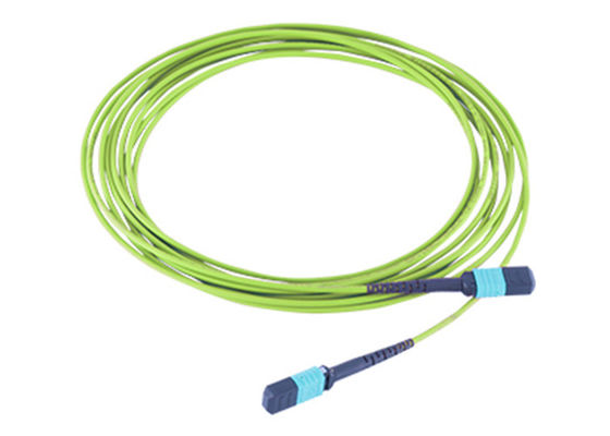 Beli Kabel Trunk MPO MTP Fiber OM5 12 Core Hijau Limau Patch Cord Optik online manufacture