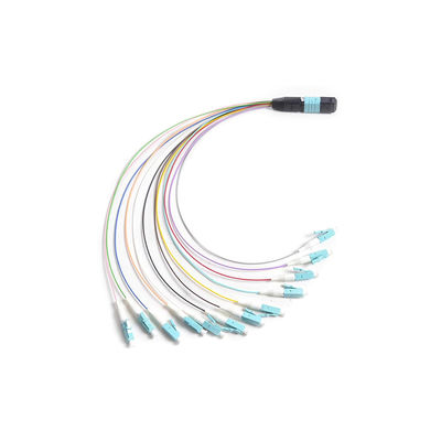 Beli Kabel MPO Breakout Fiber Optik 12F MTP-LC dengan Diameter 0.9mm dan Kerugian Sisipan Rendah ≤ 0.3dB untuk Aplikasi Panjang yang Dapat Disesuaikan online manufacture