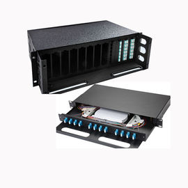 Beli 1RU Rack Mount Fiber Enclosure Memuat Bingkai Distribusi Serat Optik LGX online manufacture