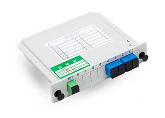 Beli Desain kompak 1x4 Plug-in Type PLC Fiber Optic Splitter dengan SC Connector untuk LAN, WAN, dan Metro Networks online manufacture