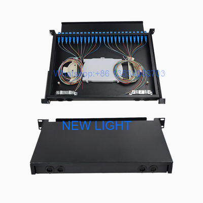 Beli Panel Patch Serat Optik 48 Port dengan Kabel MPO/MTP dan Enklosur Laci Geser untuk Pusat Data online manufacture