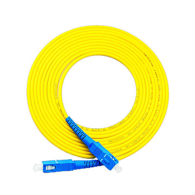 Beli Kabel Patch Fiber Optik Berpelindung SC-SC Simplex Warna Kuning untuk Transmisi Data Kecepatan Tinggi online manufacture