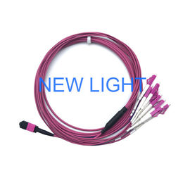 Beli Konektor Optik Kabel MTP MPO Om3 Kabel Serat Optik Multimode Untuk Kaset Serat Mpo online manufacture