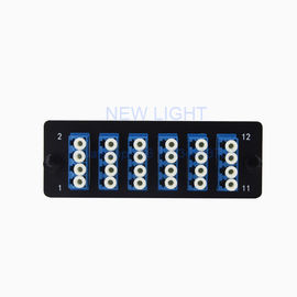 Beli 6 X 4LC Port Optik Rack Mount Patch Panel / Black Box Fiber Optik Patch Panel online manufacture