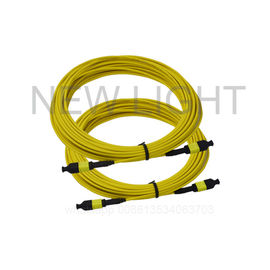 Beli 3.0 Mm MPO Ke MPO Single Mode Cable / 12 Core Multimode Fiber Optic Cable online manufacture