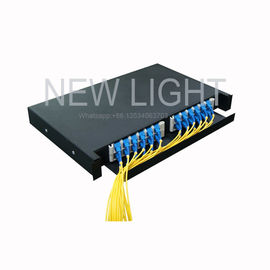 Beli 19 '' / 23 '' Rack Mounted Fiber Optic Patch Panel 12/24 Core Drawer Slidable online manufacture