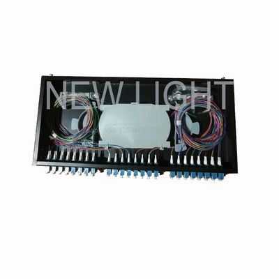 Beli Panel Patch Fiber Optik LC 48 Port 1U Terpasang di Rak untuk Manajemen Fiber Multimode OM3/OM4 online manufacture