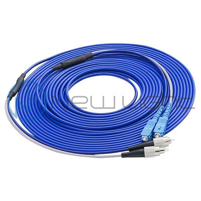 Beli 5m OM4 12 Core MPO/MTP Optical Fiber Patch Cord dengan bahan LSZH dan kehilangan insersi rendah online manufacture