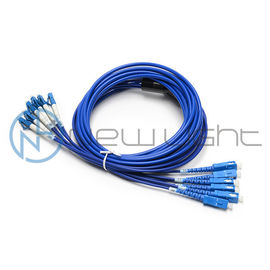 Beli 4F Single Mode 9 / 125um Kipas Keluar 1 Meter Kabel Patch Serat Optik Lapis Baja online manufacture