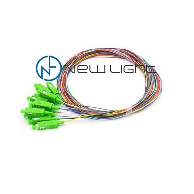 Beli 0.9mm 12 Strand Single Mode Fiber Optic Pigtail Kabel untuk Jaringan Komunikasi Berkecepatan Tinggi online manufacture