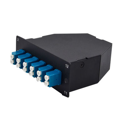 Beli Rack Mounted 12 Fiber MPO Cassette Module dengan Panjang Gelombang 1550nm untuk Jaringan Serat Optik Densitas Tinggi online manufacture