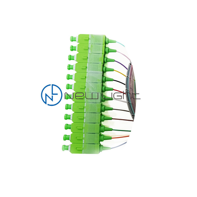 Beli LSZH 12 Warna 1M Fiber Optic Pigtail SC / E2000 / FC / ST Fiber Optic Tail online manufacture