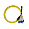 Kehilangan Penyisipan Rendah Plenum MTP MPO Fiber Patch Cable Kabel PVC 3.0mm MPO