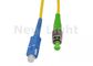 Kabel Serat Optik FC APC / SC UPC 3m, Kabel Fiber Patch Single Mode Untuk Jaringan