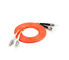 FC-LC multimode Kabel patch serat optik, kabel Orange PVC / LSZH 0.9 / 2.0 / 3.0 MM