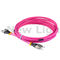 100G transmisi data FC ke FC Multimode Duplex Fiber Patch Cord OM4 Cable