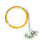 Kuning Fiber Optic Pigtail Bounded Tube ST APC 0,3 DB Insertion Loss