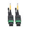 12 jenis serat menarik perempuan MPO MTP Single Mode APC Kabel Patch Fiber untuk QSFP 40/100 Gb