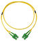 Duplex Count Fiber Optic Kabel Patch Cord Konektor SC Hijau APC Polish Ferrule