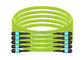 Batang MPO MTP Kabel MPO KE MPO 12 Inti OM5 Fiber Lime Green Cord Optic Patch