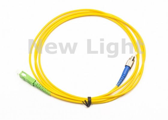 Kabel Patch Serat Optik Mode Tunggal SC-FC 1 Meter untuk Terminasi Perangkat Aktif