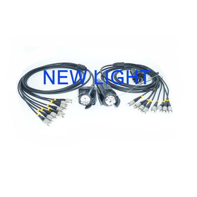 Odc-Odc 4 Core 5mm Armored Fiber Optic Patch Cord Outdoor Waterproof Untuk FTTA