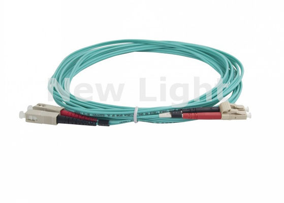Kabel Patch Serat Optik Dupleks LC-SC Multimode 50/125 Diameter 2.0mm Daya Tahan Baik