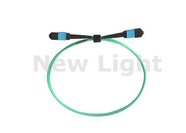 0,5 Meter 12 Kabel MPO Inti / MTP Kabel Warna Hijau OM2 / OM3 / OM4