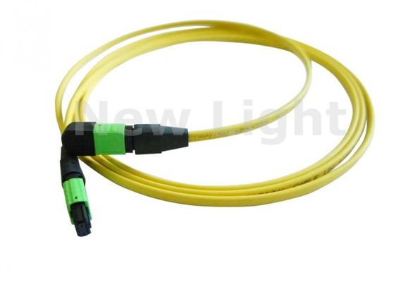 Kabel MPO MTP 12 Core Mode Tunggal dengan Poles APC Kabel Trunk MTP Disetujui CE