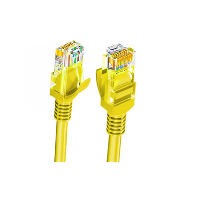 Cat6a Double Shielding UTP Patch Cord dengan 25AWG Bare Copper and Gold Plated Connectors